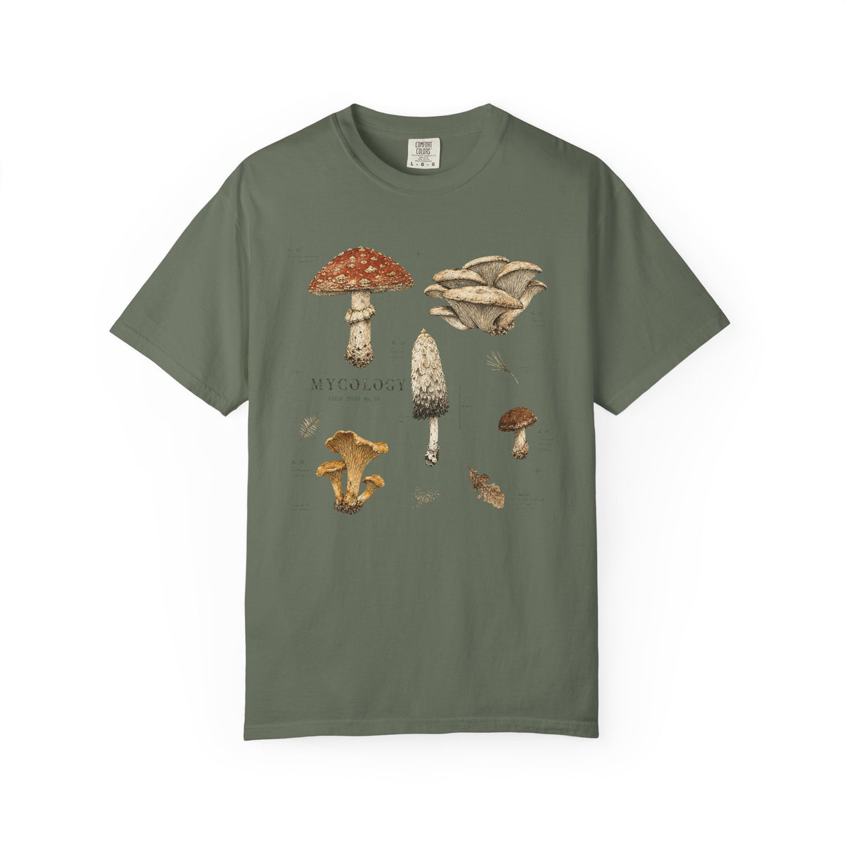 Mycology — Vintage Mushroom Field Study Graphic Tee